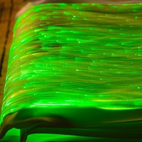 Tissu en fibre optique lumineux LED luxueux, matériaux textiles RGBW, robe, rideau, nappe pour banquet, mariage