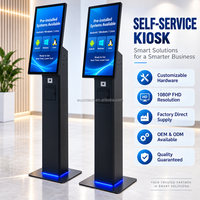 Kiosque de commande automatique mural ou sur pied, ordinateur de caisse Android/Windows, écran anti-reflet 500 nits, terminal de commande