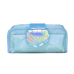 Nouvelle collection <span class=keywords><strong>2023</strong></span> : Trousse à crayons Kawaii 2-en-1 en toile avec grande fermeture éclair, holographique et durable – Vente en gros - Product Image 1