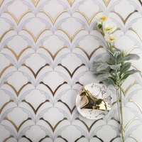 Carrelage en céramique marocain de luxe 200x200mm à motif en forme d'éventail, prix usine Foshan, pour salle de bain, douche, cuisine, mur et sol