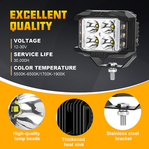 Nueva Luz de Trabajo LED de Doble Color, 12V, 4 Pulgadas, IP67, Impermeable, 35W, 3000LM, para Camiones, ATV, SUV, Barcos - Product Image 3