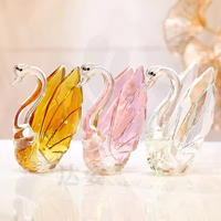 Sculpture de cygne en cristal K9 populaire, écologique, en matériau naturel, de haute qualité, au design élégant pour mariage, fête, anniversaire, maison