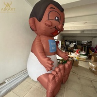Poupées gonflables de dessin animé bon marché, figurines gonflables personnalisées pour bébés et enfants pour la décoration extérieure