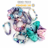 Tailles multiples Livraison rapide et personnalisée Accessoires pour cheveux en soie 6A Ruban de soie de mûrier de qualité supérieure Bandeau Ensemble de chouchous