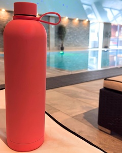 Custom Logo Insulated <b>Flask</b> Double Wall Stainless Steel Vacuum <b>Bottle</b> Rubberized Soft Touch Finish Rubber Paint Sports Canteen - Product Image 3