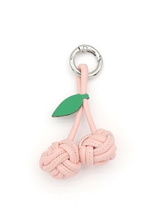 Handwoven Cherry Keychain Delicate Pu Leather Fruit & <b>Braided</b> Ball Charm Cute Daily Bag <b>Accessory</b> for Women Wholesale - Product Image 5