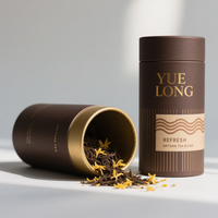 Boîte cylindrique de luxe biodégradable cosmétique huile essentielle soins de la peau tube de thé carton rond tube de papier boîte d'emballage pour lâche