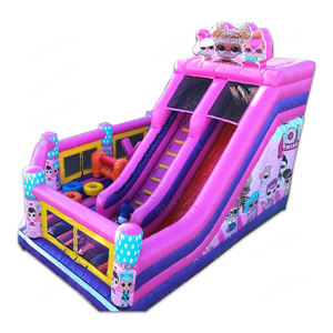 <span class=keywords><strong>LOL</strong></span> Casa de gorila inflable Combo Rosa inflable tobogán seco gorila para fiesta de niñas princesa castillo hinchable inflable - Product Image 1