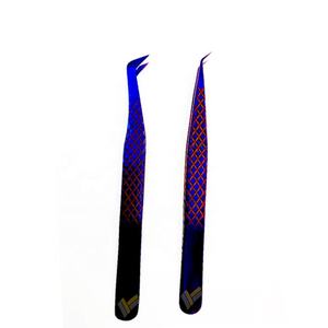 Extensions de cils en acier inoxydable japonais avec logo personnalisé Diamond Grip Pince à épiler plasma professionnelle Utilisation durable des sourcils Violet - Product Image 5