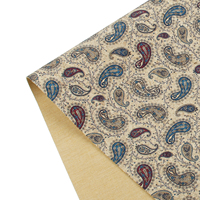 INFOCORK Tissu de liège en microfibre de feuilles de botanique verte nouvellement imprimé-Faux cuir synthétique durable | Vente en gros directe d'usine