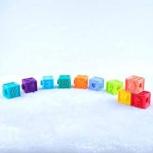 बच्चा खिलौना बच्चे जल्दी शैक्षिक खिलौना सेट नरम निर्माण अप मालिश गिने ब्लॉक संवेदी ढेर बनावट निचोड़ खिलौने ब्लॉक - Product Image 5