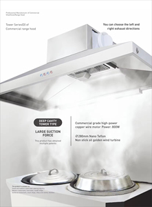 <span class=keywords><strong>Campana</strong></span> <span class=keywords><strong>Extractora</strong></span> <span class=keywords><strong>Industrial</strong></span> de Acero Inoxidable Personalizada de 1000W con Alta Succión <span class=keywords><strong>para</strong></span> Fábricas y Hoteles - Product Image 5