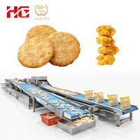 Stérilisateur alimentaire entièrement automatique en acier inoxydable HG Brand, échangeur de chaleur 100L, ligne de production de chips de riz et de snacks, mélangeurs, friteuses
