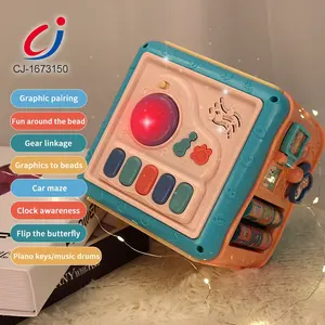 Tambor de juguete Musical para bebé, seis lados educativo de juguete, bloques de cubo de actividades