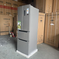 Réfrigérateurs HOMA 326L à 2 portes, style français, en acier inoxydable, commande électronique, norme énergétique européenne, réfrigérateur indépendant pour la cuisine à domicile