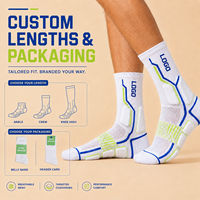 Chaussettes de performance respirantes avec logo personnalisé, chaussettes athlétiques confortables pour la course à pied, l'exercice et la randonnée