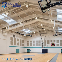 Gedung Olahraga Dalam Ruangan Berstruktur Baja Multifungsi untuk Lapangan Basket dan Pusat Kebugaran