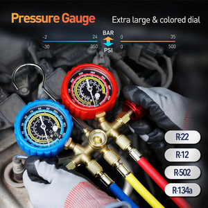 A/C Manifold Đo Thiết Lập 3 Cách Tự Động Lạnh Công Cụ Chẩn Đoán Kit Điều Kiện Không Khí Đa Hệ Đo Thiết Lập Cho R410a R134a R1234yf - Product Image 5