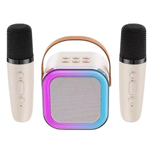 Set de Altavoz y Micrófono Inalámbricos, Doble Micrófono Rosa para Niños, Portátil con Asa, para Baile - Product Image 5