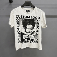 T-shirt Homme Personnalisé OEM ODM, Imprimé Portrait Punk, Style Grunge Vintage, Coton Bambou, Coupe Oversize, Manches Courtes