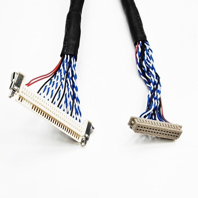 Standard Wire Harness Cable Assembly DF14-20P LVDS Cable 40pin LCD Screen Panel Cable