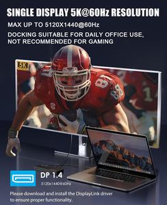 Base de Conexión Universal para Portátil Wavlink WL-UG69DK1 <span class=keywords><strong>USB</strong></span> <span class=keywords><strong>C</strong></span> 5K, <span class=keywords><strong>USB</strong></span> 3.0, LAN, 15 en 1, Ultra HD, Múltiples Pantallas - Product Image 4