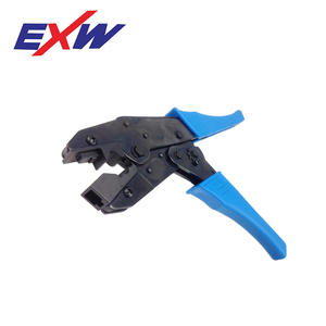 Alicates de crimpado tipo cola de milano Exw, 7 AWG, de acero con alto contenido de carbono, crimpadora industrial de cable, herramienta de entrada frontal para cable de red Categoría 7 - Product Image 1