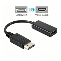   Câble adaptateur DP 4K mâle vers femelle pour sortie vidéo et synchronisation audio-vidéo, compatible ordinateur portable, PC, TV, moniteur, projecteur