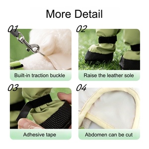 Combinaison imperméable réfléchissante pour animaux <span class=keywords><strong>de</strong></span> compagnie, anti-poussière, avec pieds antidérapants, <span class=keywords><strong>en</strong></span> tissu Oxford, pour chiens et chats - Utilisation <span class=keywords><strong>en</strong></span> extérieur toutes saisons - Product Image 6