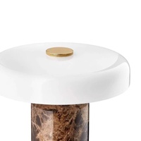 Lampe de table LED rechargeable nordique en marbre, abat-jour opale blanc mat, design créatif, éclairage d'ambiance pour chambre, bureau, salon