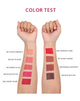 Palette de teintures à lèvres crémeuses mates hydratantes et imperméables vegan 24 couleurs, personnalisable (marque privée)