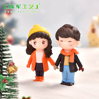 Bonne qualité Chunjun saint valentin main-tenant Couples paysage bureau bricolage boule de cristal décoration accessoires douce fille humeur Cou
