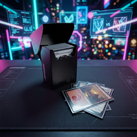 Boîte à cartes personnalisée en PVC rigide transparente, écologique et durable, pour plus de 80 cartes de jeu de table