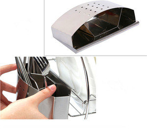 Égouttoir à vaisselle à 2 niveaux en acier inoxydable, fin et à cadre métallique, facile à assembler, pour exportateurs <span class=keywords><strong>de</strong></span> premier plan - Product Image 4