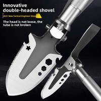 Pelle tactique pliable compacte avec houe, logo personnalisé, outil multifonctionnel d'urgence pour le camping en extérieur, portable, EDC, vente en gros, OEM
