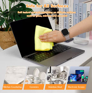 Chiffon en microfibre 300gsm pour le nettoyage <span class=keywords><strong>de</strong></span> la salle <span class=keywords><strong>de</strong></span> bain 30x40cm 40x40 Serviette pour le miroir, le verre, l'évier et l'<span class=keywords><strong>eau</strong></span> pour la salle blanche <span class=keywords><strong>de</strong></span> surface générale - Product Image 5