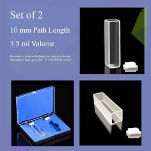 XZ LAB จำหน่ายคิวเวตต์ควอตซ์ UV ชุดเซลล์มาตรฐาน 2 ชิ้น ความยาวเส้นทาง 10 มม. ปริมาตร 3.5 มล. ช่วงสเปกตรัม 190-2500 นาโนเมตร รับประกัน 3 ปี - Product Image 3