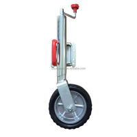 Assemblage de roue jockey robuste 60mm roues jockey jante en métal pneu en caoutchouc solide pour caravane et remorque