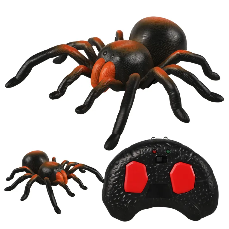 Toy Factory OEM Funny Prop Wireless Infrared Remote Control Electric Simulation Big RC Plastic Toy Prank Gift Spider