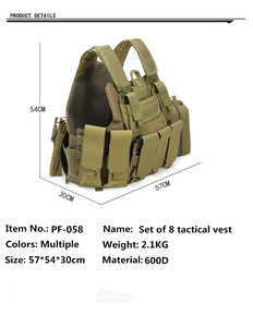 Chaleco Táctico Oxford 600D Personalizado, Resistente al Agua, con Bolsillos para Accesorios, para Uso en Exteriores, Resistente al Calor - Product Image 3