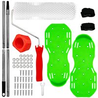 Nouvelles pointes de peinture pour sols en plastique et métal, époxy autolissant antidérapant avec kit d'outils spécialisés pour l'aération des pelouses