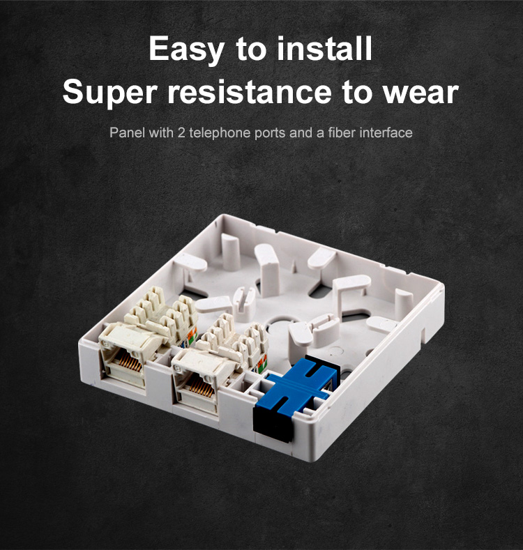 ABS Plastic FTTH Outdoor Box 2 Port Indoor Fiber Termination Box
