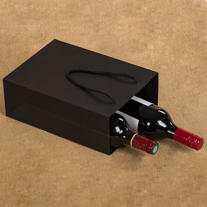 Luxe Zwarte Ambachtelijke Papieren Zak Op Maat Gemaakte Logo Fabrikant Luxe Zwart Cadeau Winkelen Kartonnen Verpakking Voor Theebier Op Maat - Product Image 6