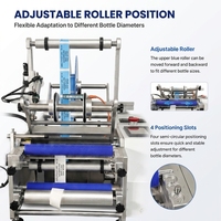 Machine d'étiquetage semi-automatique pour bouteilles rondes, applicateur d'autocollants auto-adhésifs pour canettes de bière et de boissons, pour ligne d'emballage