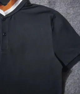 Chemises de golf pour hommes à manches courtes respirantes en tricot avec impression de logo personnalisé OEM, Spandex/Polyester de haute qualité 180g - Product Image 5