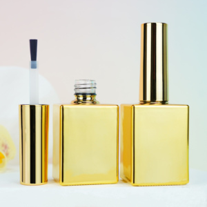 Chai đựng sơn móng tay cao cấp 15ml, chất liệu thủy tinh, màu vàng, in logo tùy chỉnh, nhà sản xuất bao bì mỹ phẩm, chai gel UV có cọ - Product Image 3