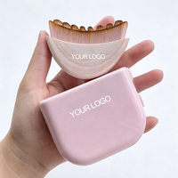 Brosse de drainage lymphatique personnalisée avec logo, outil de massage pour le visage, brosse sèche pour sculpter le menton et la ligne de la mâchoire, manche en plastique s'adaptant à la peau