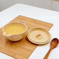 Bol alimentaire en mélamine de qualité alimentaire pour enfants, avec couvercle et cuillère, idéal pour les pique-niques en extérieur et les repas à emporter