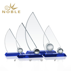 Trophée en cristal de verre K9 vierge de forme personnalisée de haute qualité, récompenses en cristal de verre, trophées, globe, <span class=keywords><strong>voilier</strong></span>, trophée en cristal - Product Image 1