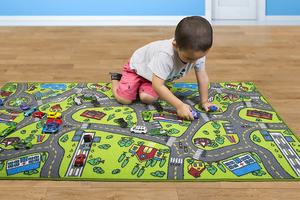 <span class=keywords><strong>Tapis</strong></span> de jeu avec voitures pour <span class=keywords><strong>enfant</strong></span>, vie de ville adaptée pour jouer avec des voitures et des jouets, éducatif pour les tout petits - Product Image 4